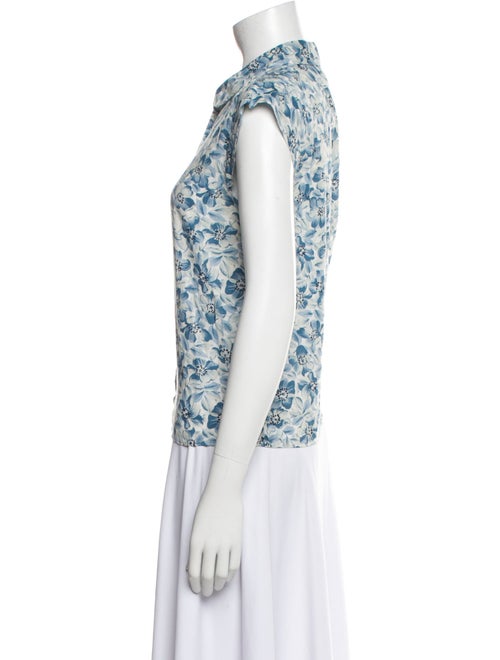 The Great Floral Print Short Sleeve Button-Up Top