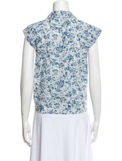 The Great Floral Print Short Sleeve Button-Up Top