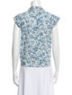 The Great Floral Print Short Sleeve Button-Up Top