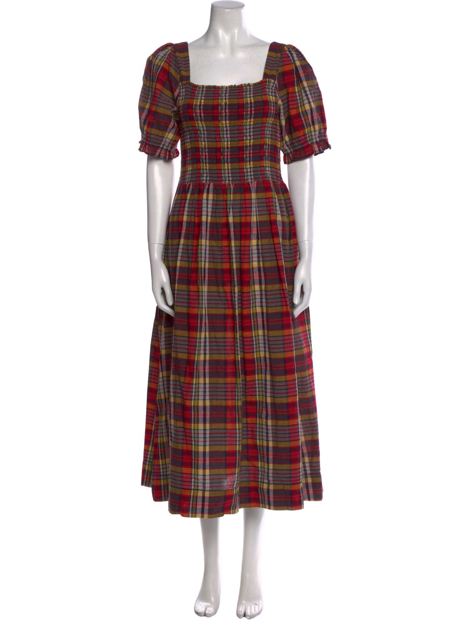 The Great Plaid Print Midi Length Dress
