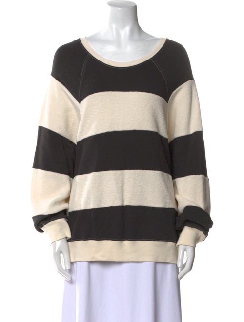 The Great Striped Scoop Neck Sweatshirt