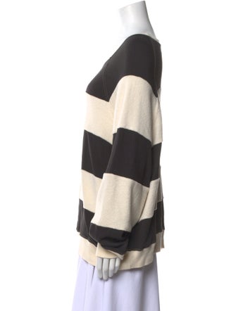 The Great Striped Scoop Neck Sweatshirt