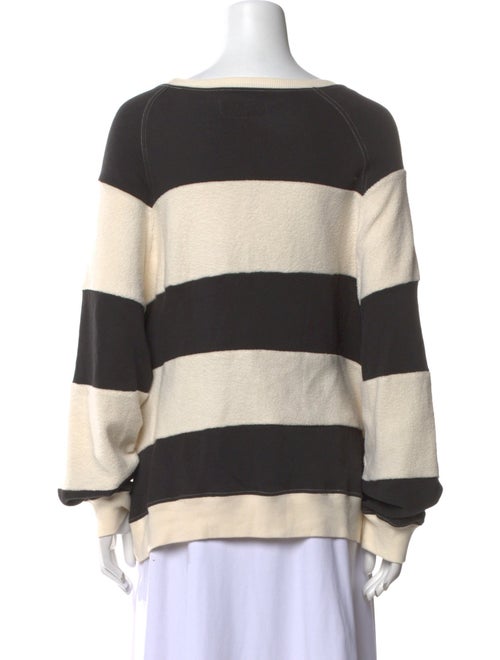 The Great Striped Scoop Neck Sweatshirt