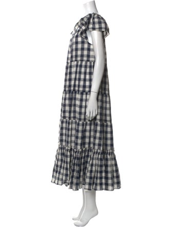 The Great Plaid Print Long Dress