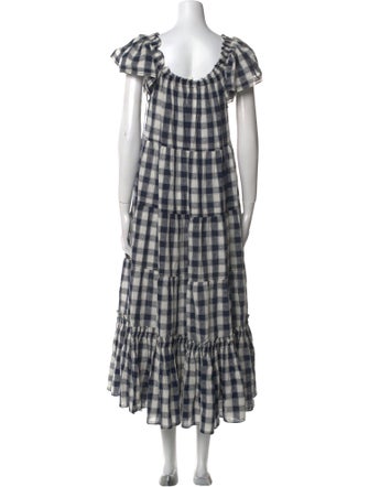The Great Plaid Print Long Dress