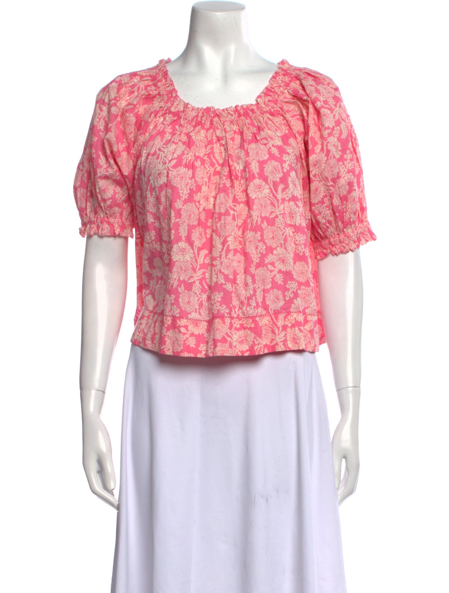 The Great Printed Square Neckline Crop Top