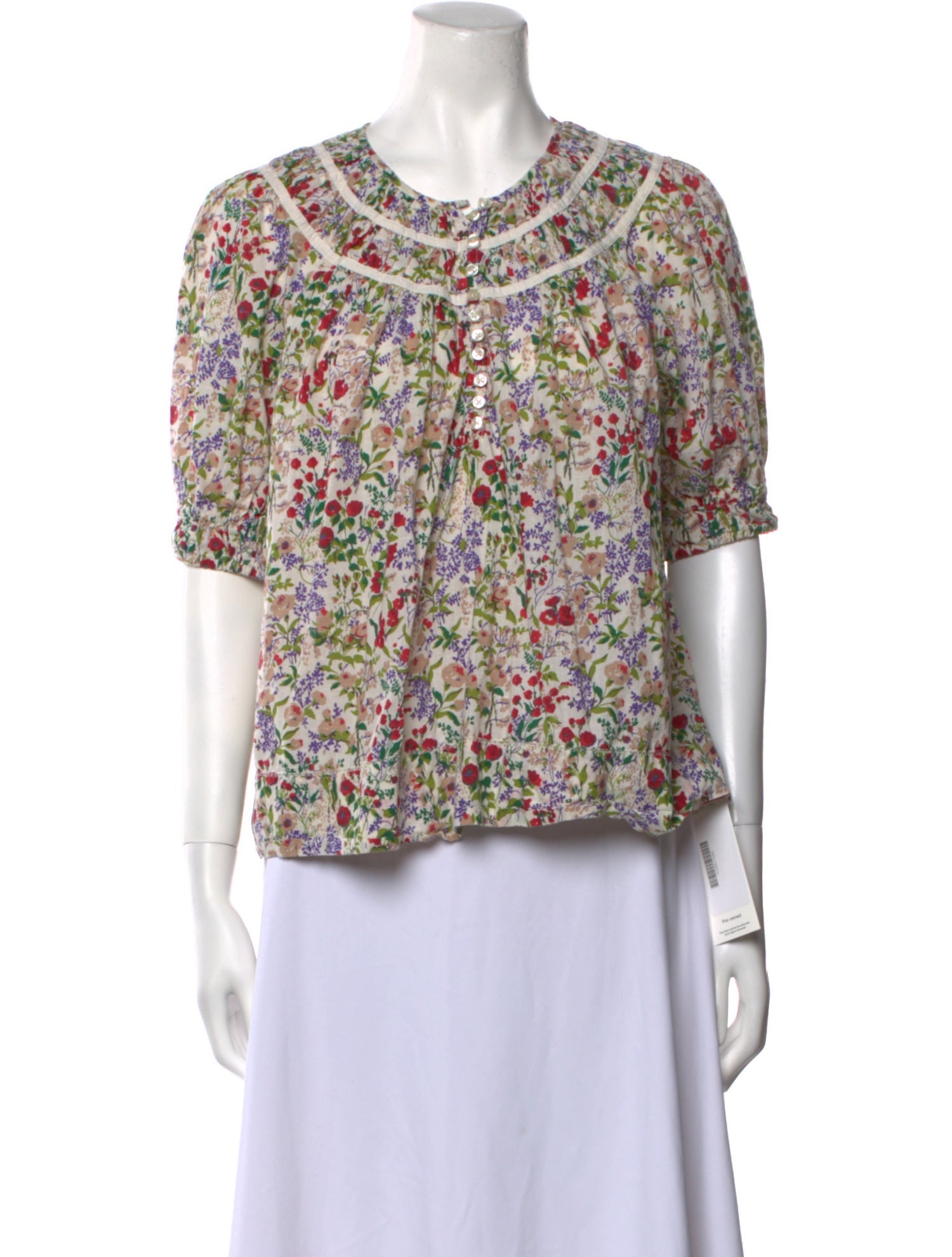 The Great Floral Print Scoop Neck Blouse