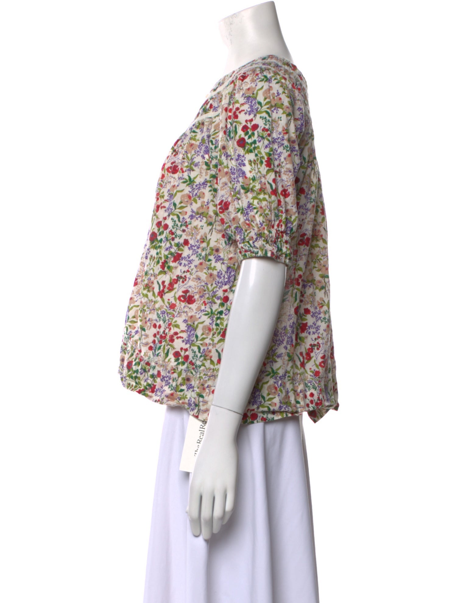 The Great Floral Print Scoop Neck Blouse