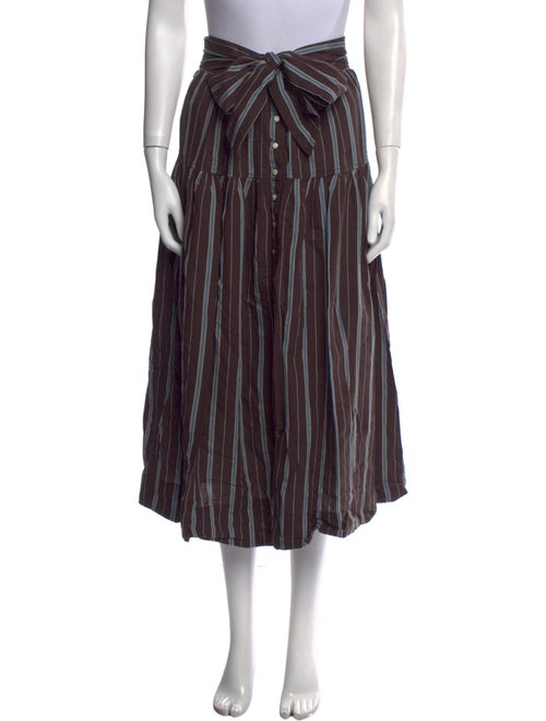 The Great Striped Midi Length Skirt