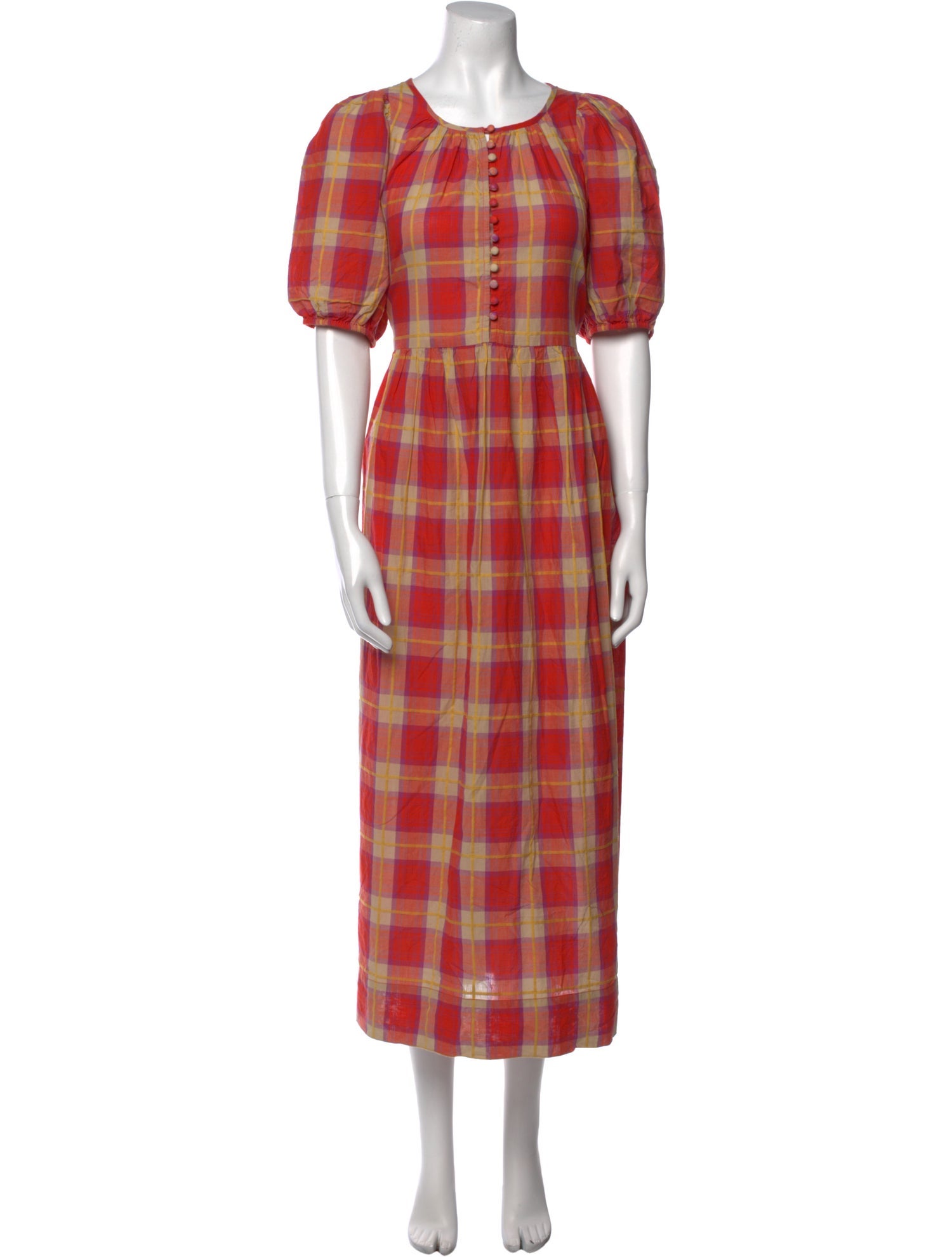 The Great Plaid Print Long Dress