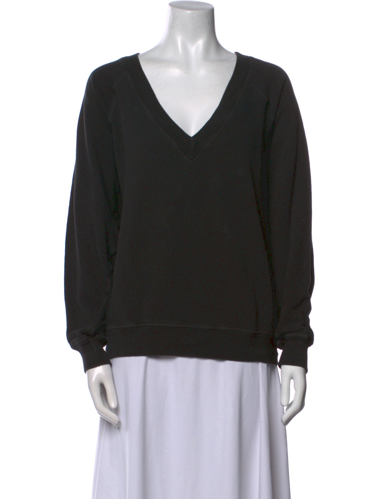 The Great V-Neck Long Sleeve Sweatshirt