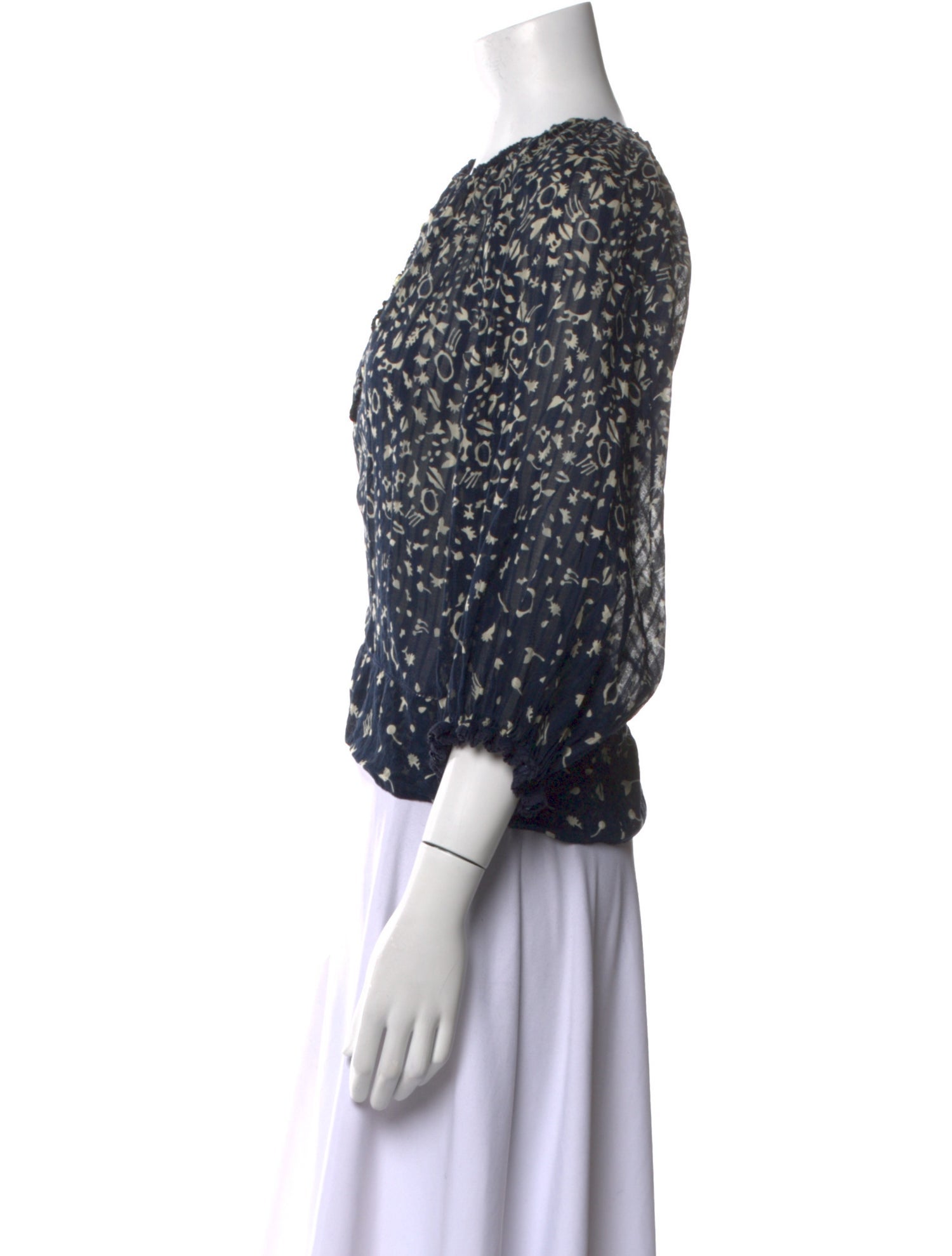 The Great Printed Crew Neck Crop Top