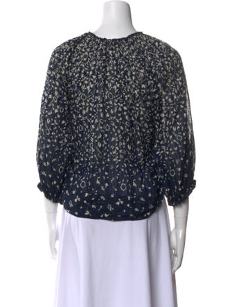 The Great Printed Crew Neck Crop Top