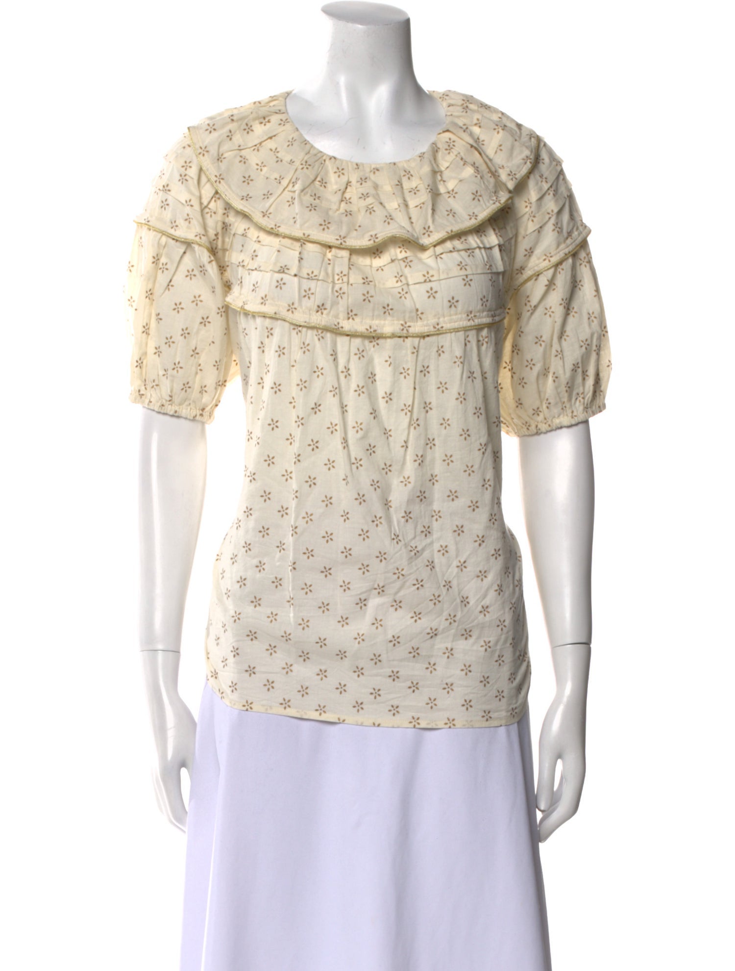 The Great Printed Crew Neck Blouse