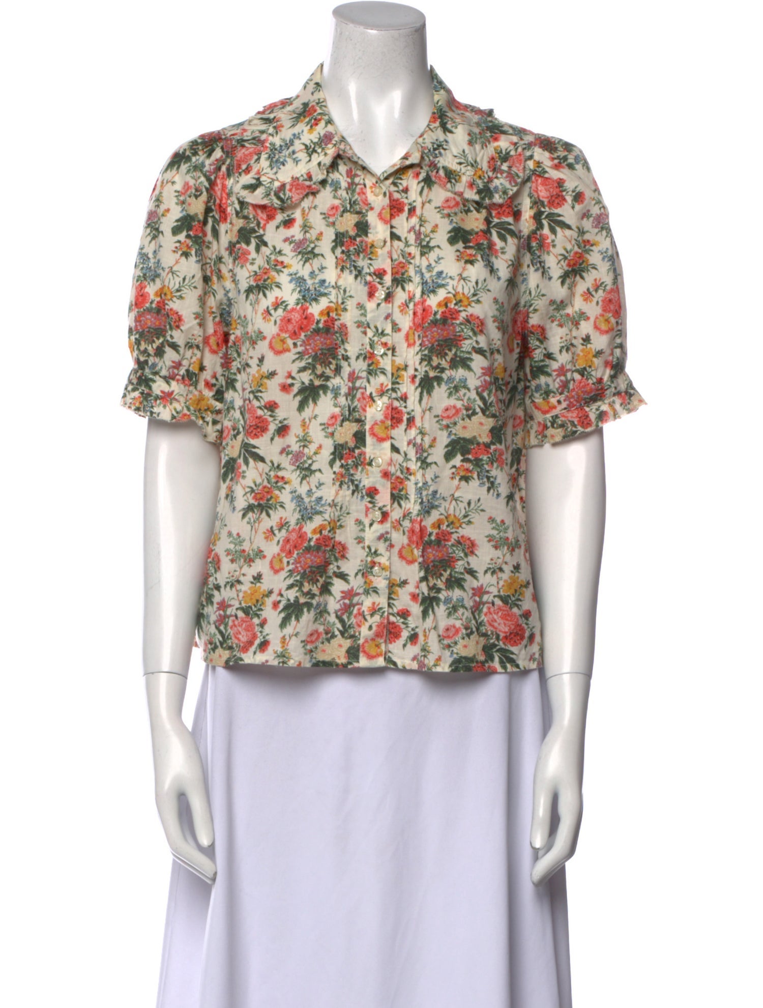 The Great Floral Print Short Sleeve Blouse