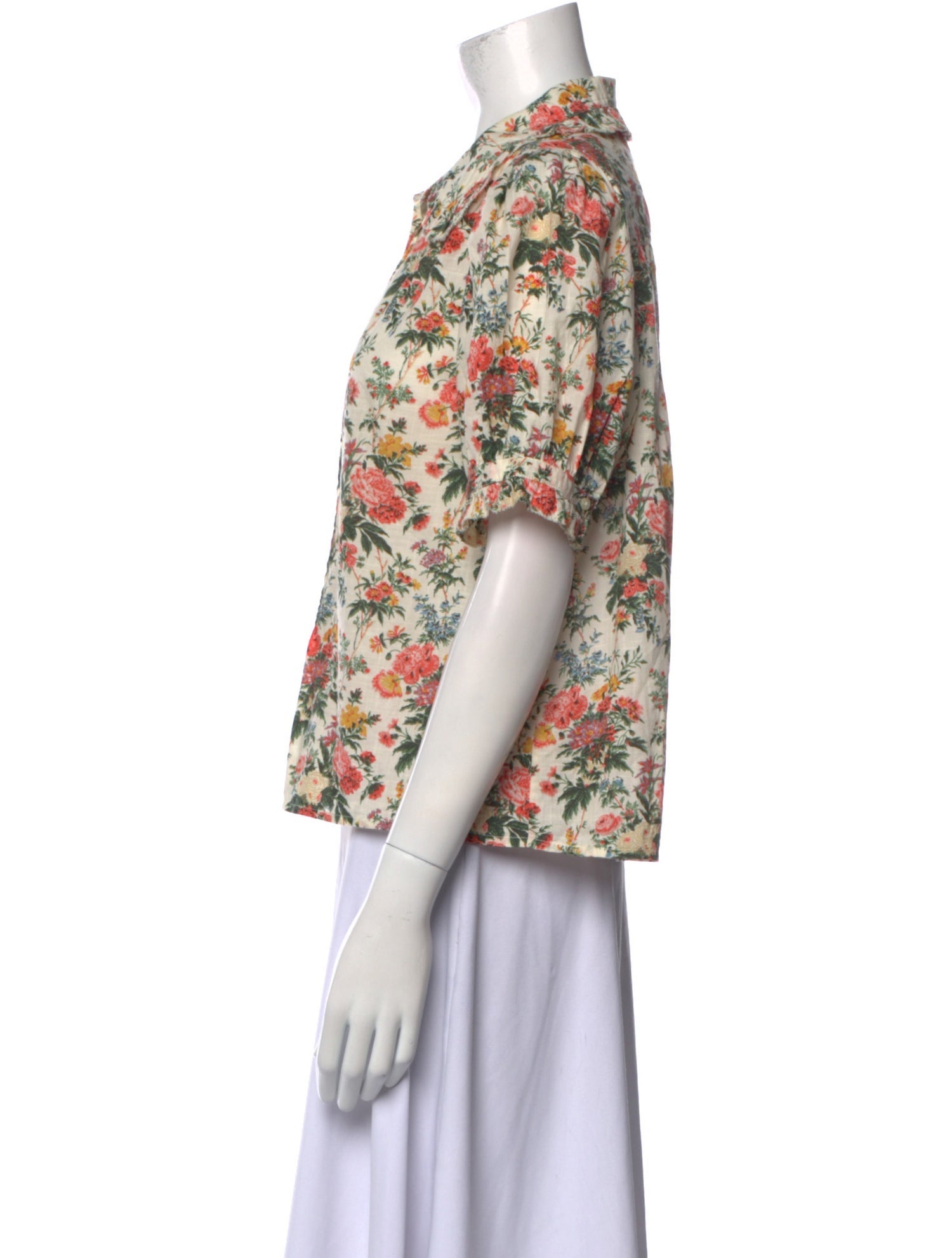 The Great Floral Print Short Sleeve Blouse
