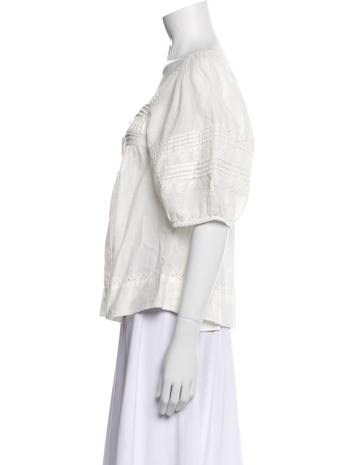 The Great Square Neckline Short Sleeve Blouse