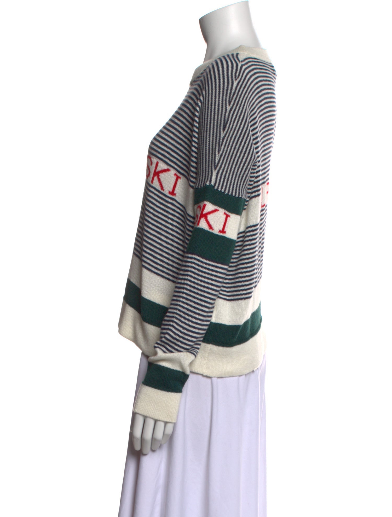 The Great Striped Crew Neck Sweater