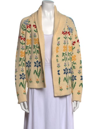 The Great Floral Print Open Front Sweater