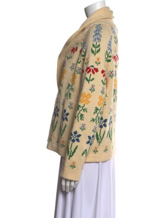 The Great Floral Print Open Front Sweater