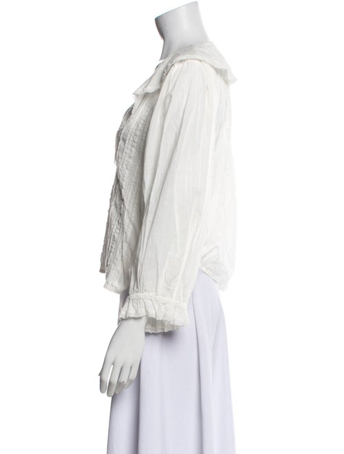 The Great V-Neck Three-Quarter Sleeve Crop Top