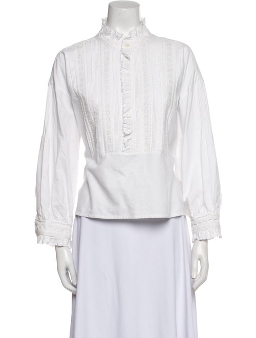 The Great Mock Neck Three-Quarter Sleeve Blouse