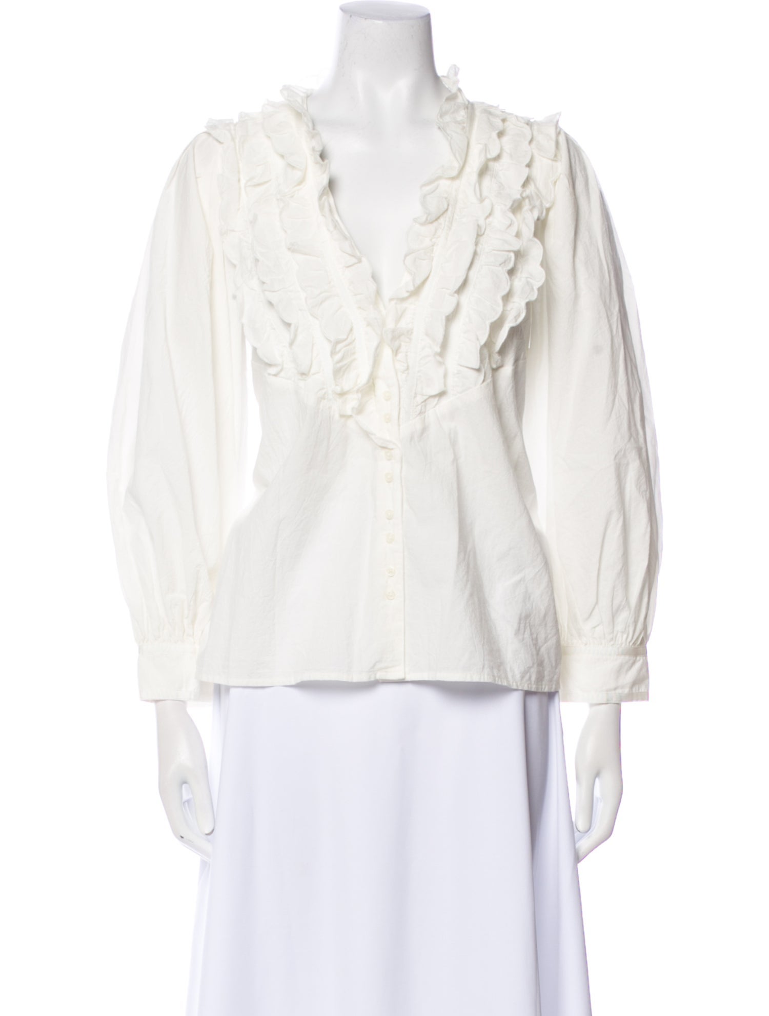 The Great V-Neck Three-Quarter Sleeve Blouse