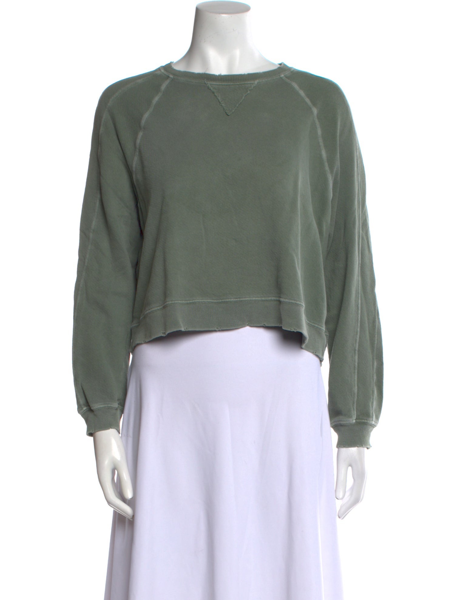 The Great Bateau Neckline Long Sleeve Crop Top