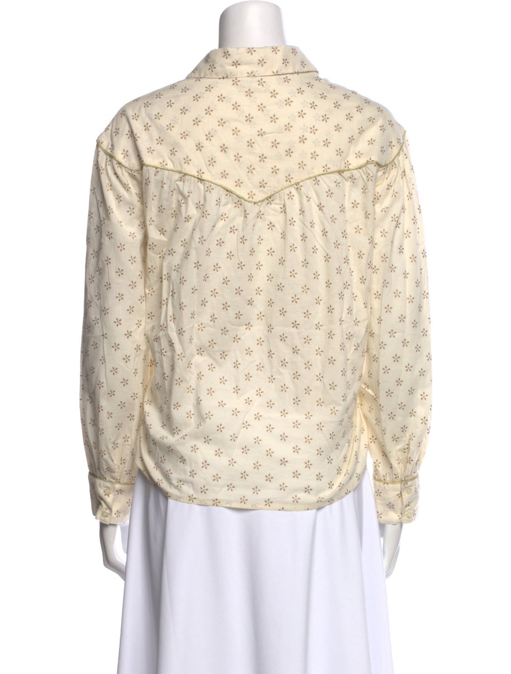 The Great Button-Up Top Neutrals Printed Long Sle… - image 3