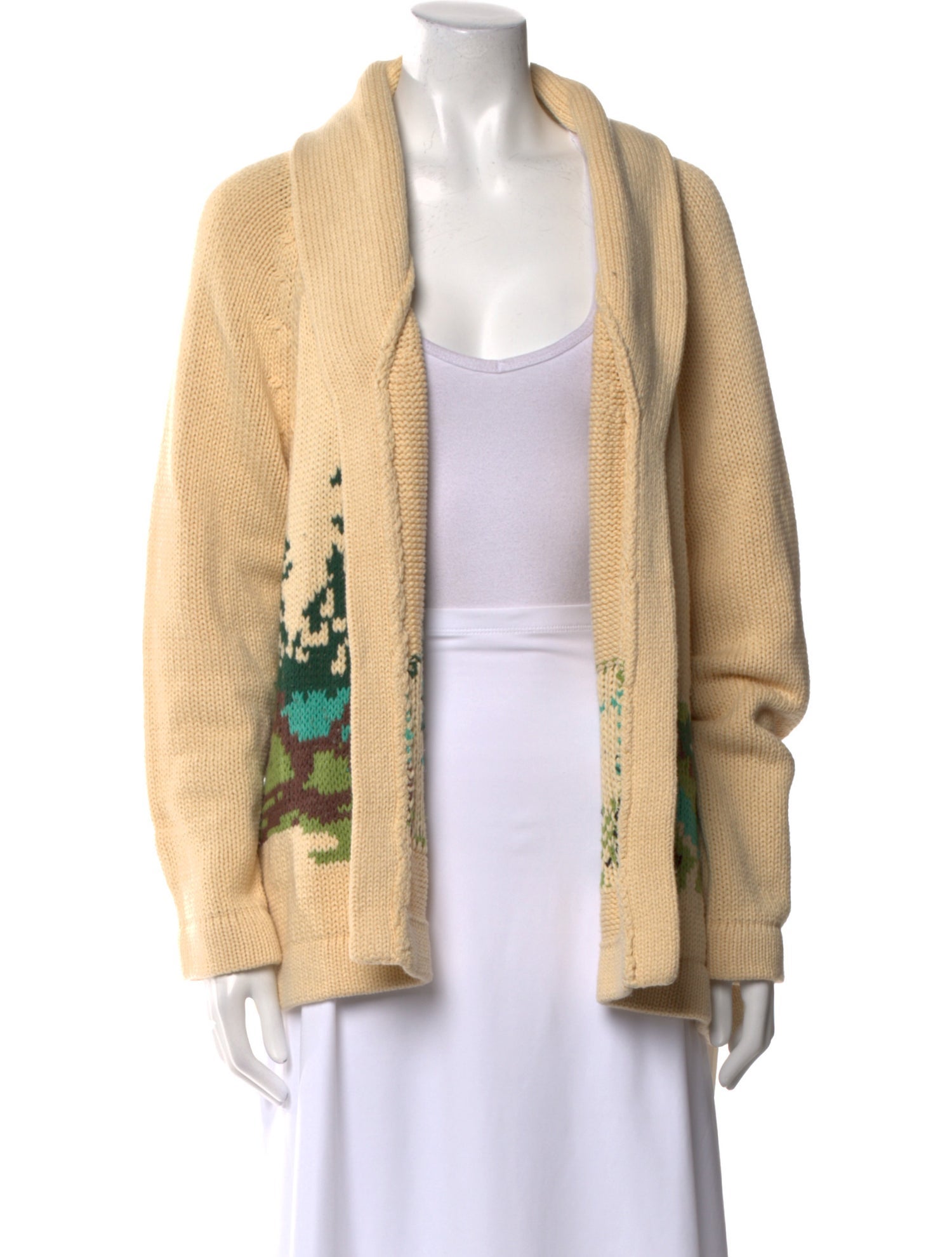 The Great Printed Open Front Sweater