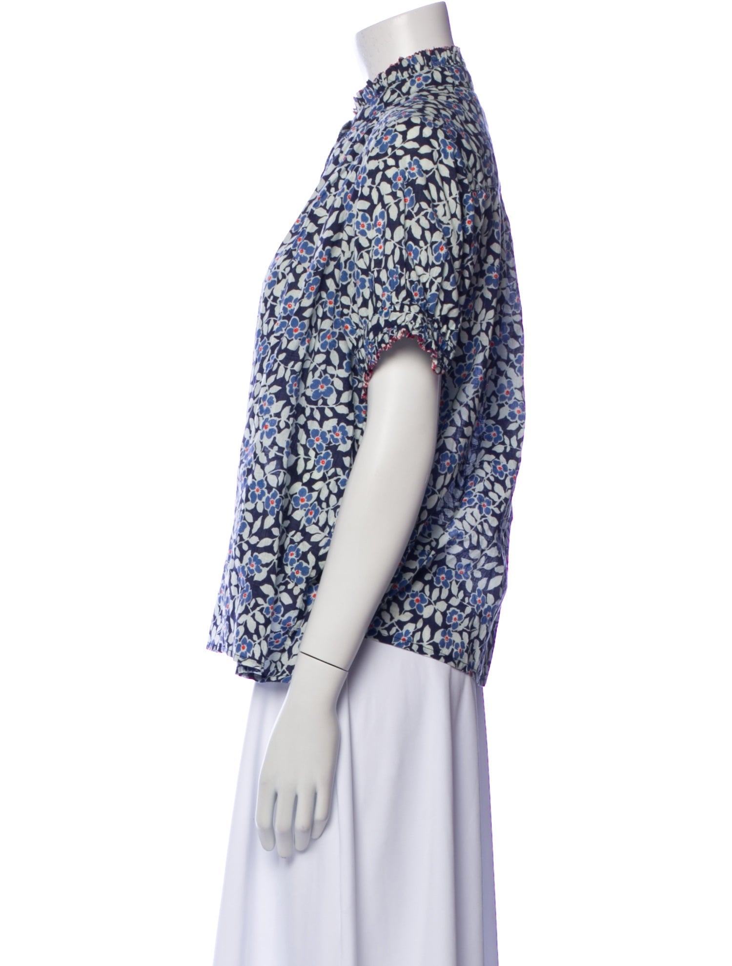 The Great Floral Print Mock Neck Top