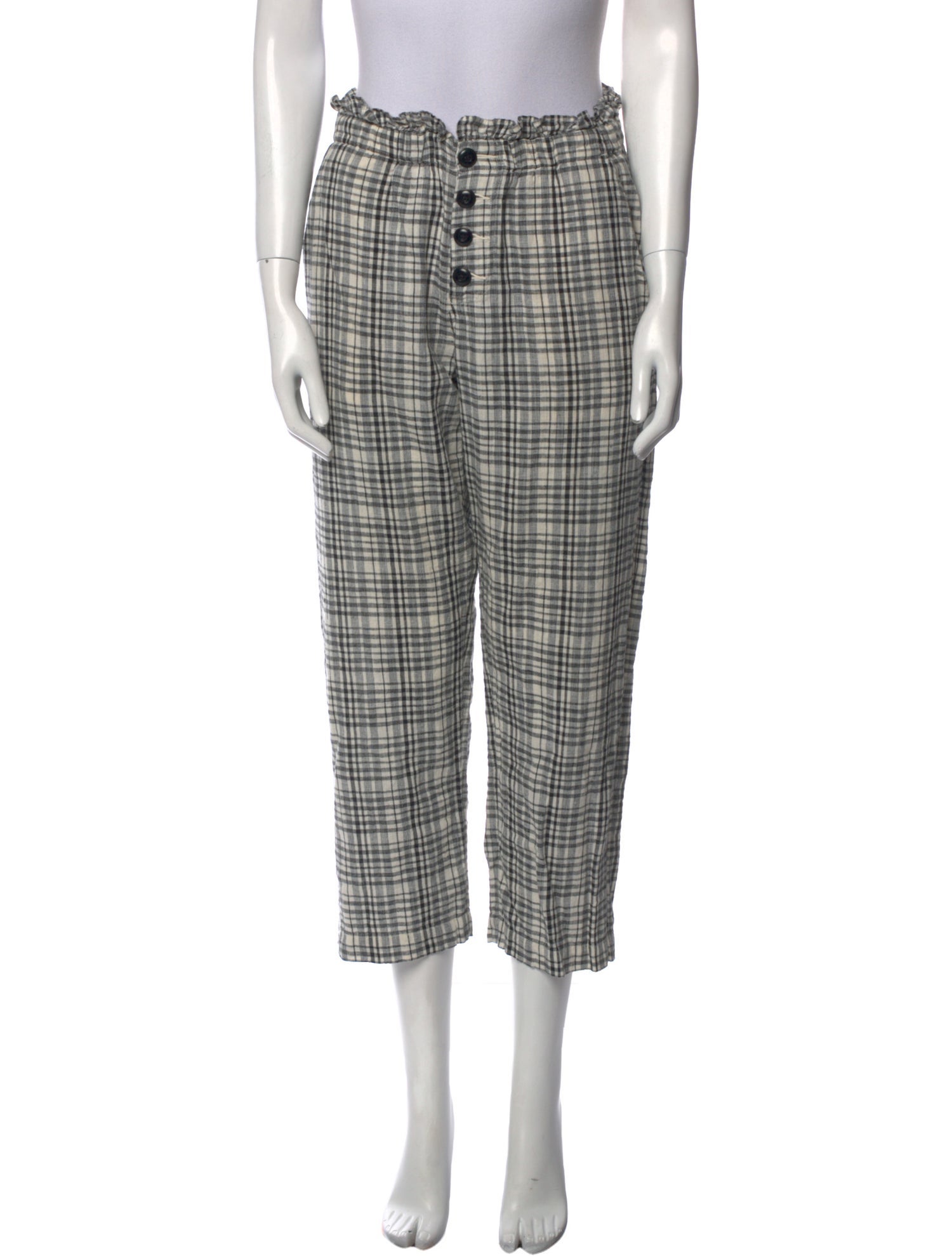 The Great Plaid Print Straight Leg Pants