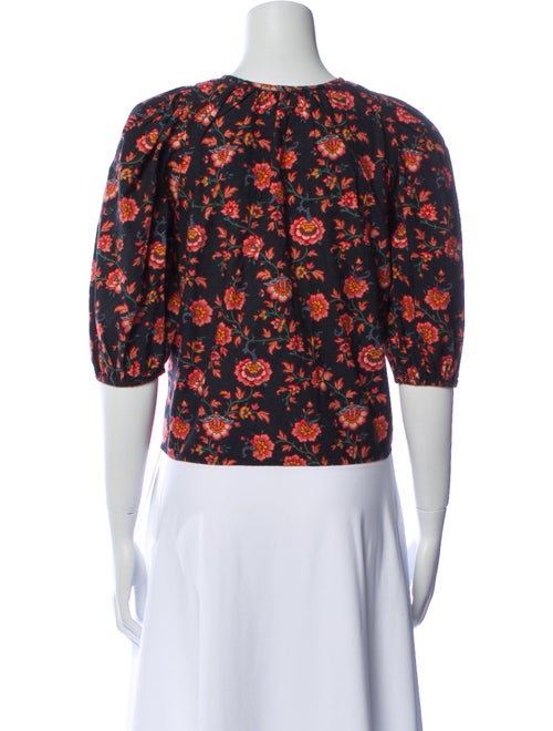 The Great Floral Print Crew Neck Crop Top