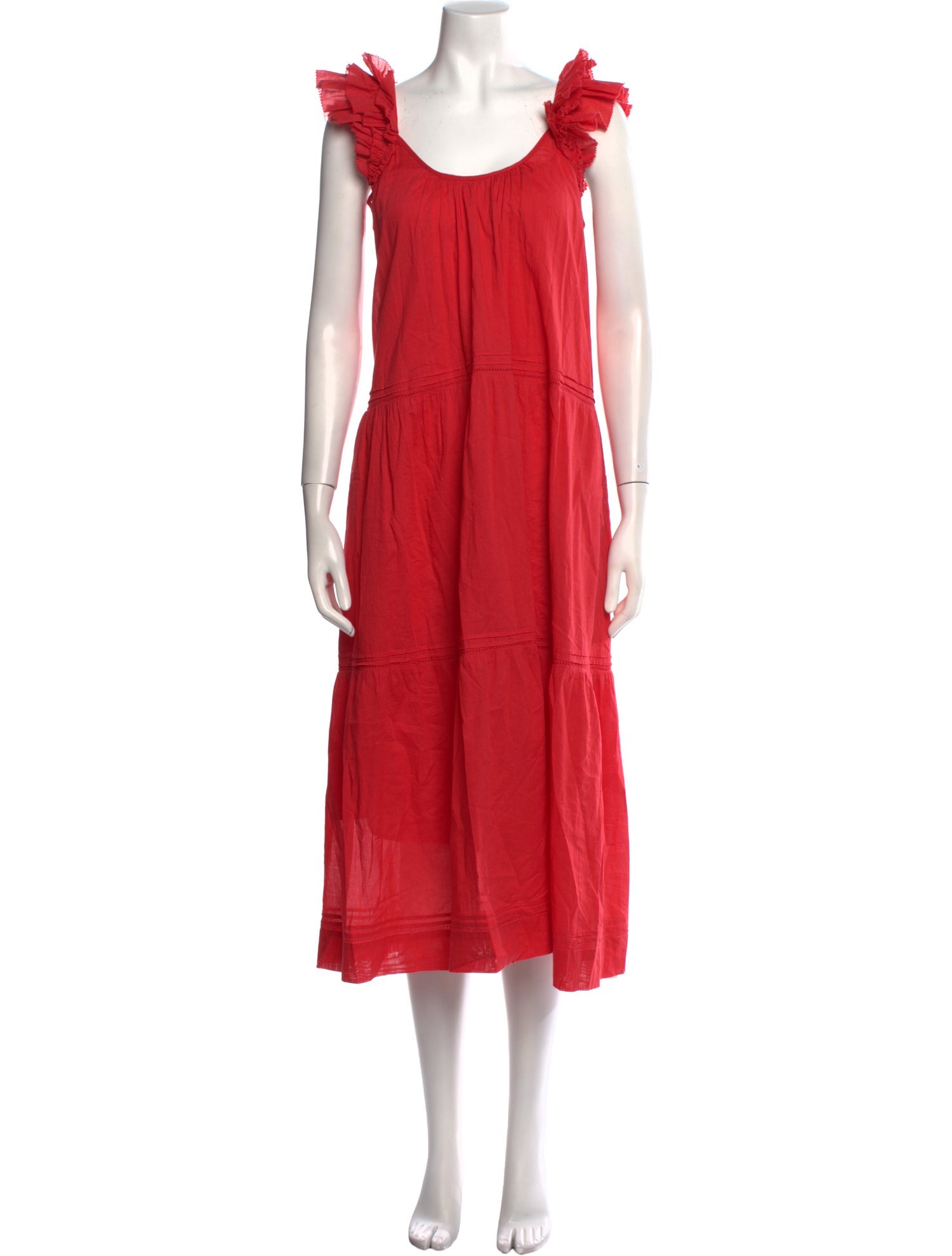 The Great Scoop Neck Midi Length Dress