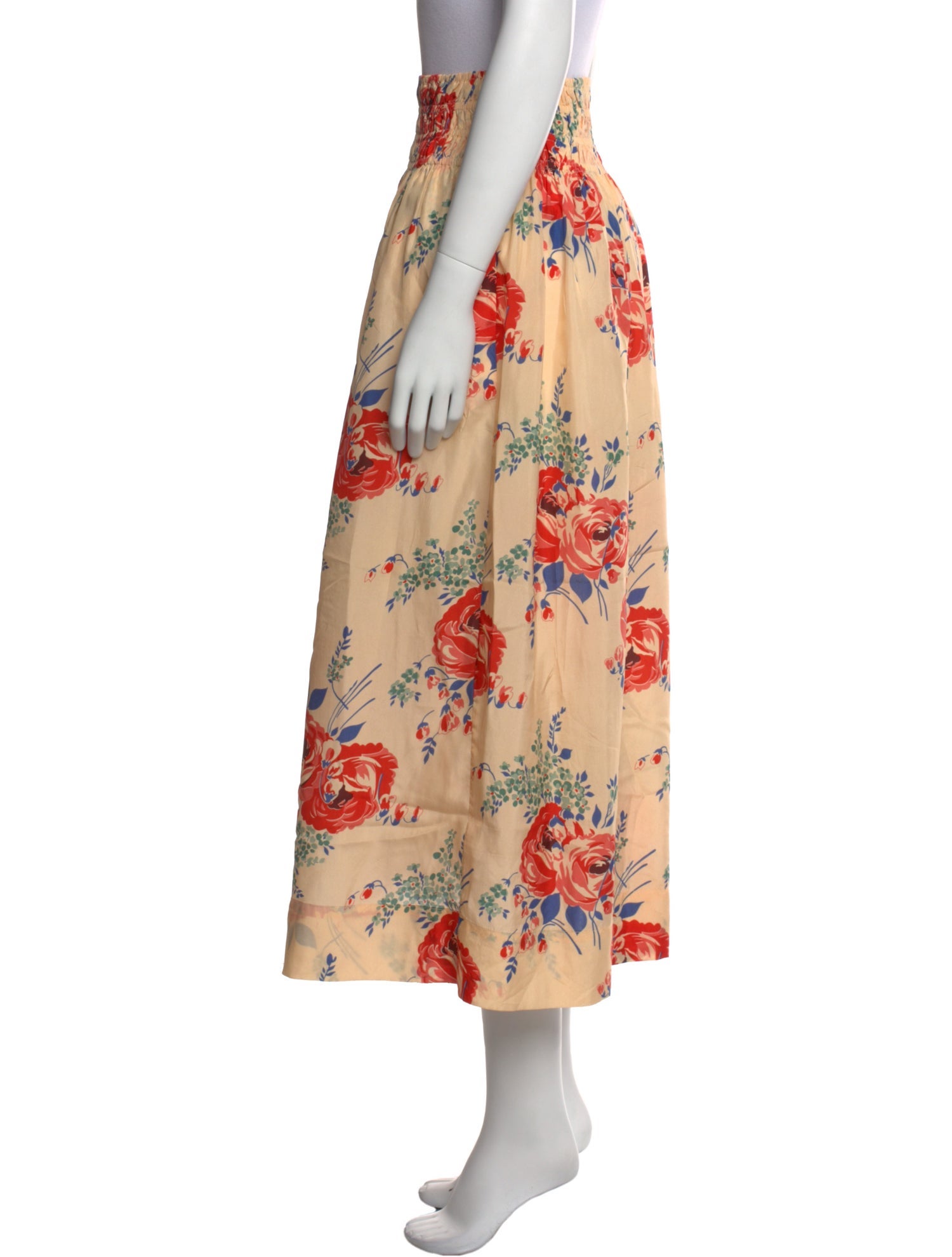 The Great Silk Midi Length Skirt