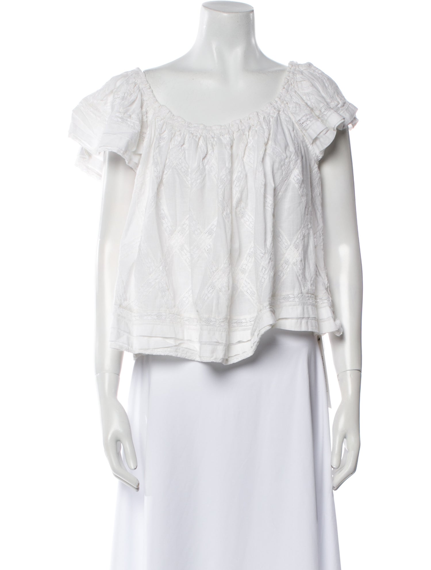 The Great Off-The-Shoulder Short Sleeve Crop Top