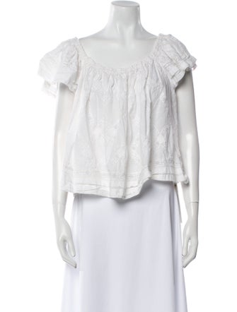 The Great Off-The-Shoulder Short Sleeve Crop Top