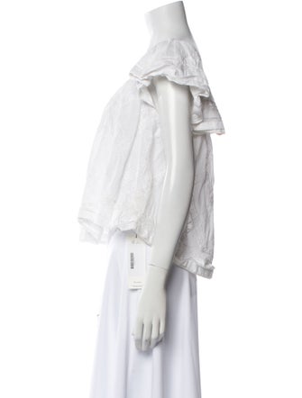 The Great Off-The-Shoulder Short Sleeve Crop Top