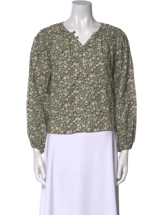 The Great Linen Floral Print Crop Top