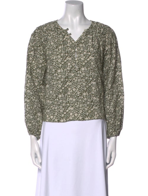 The Great Linen Floral Print Crop Top