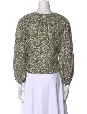 The Great Linen Floral Print Crop Top