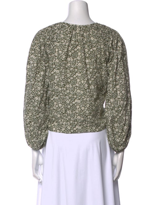 The Great Linen Floral Print Crop Top