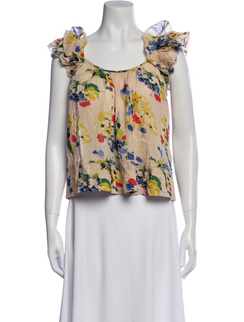 The Great Floral Print Scoop Neck Blouse