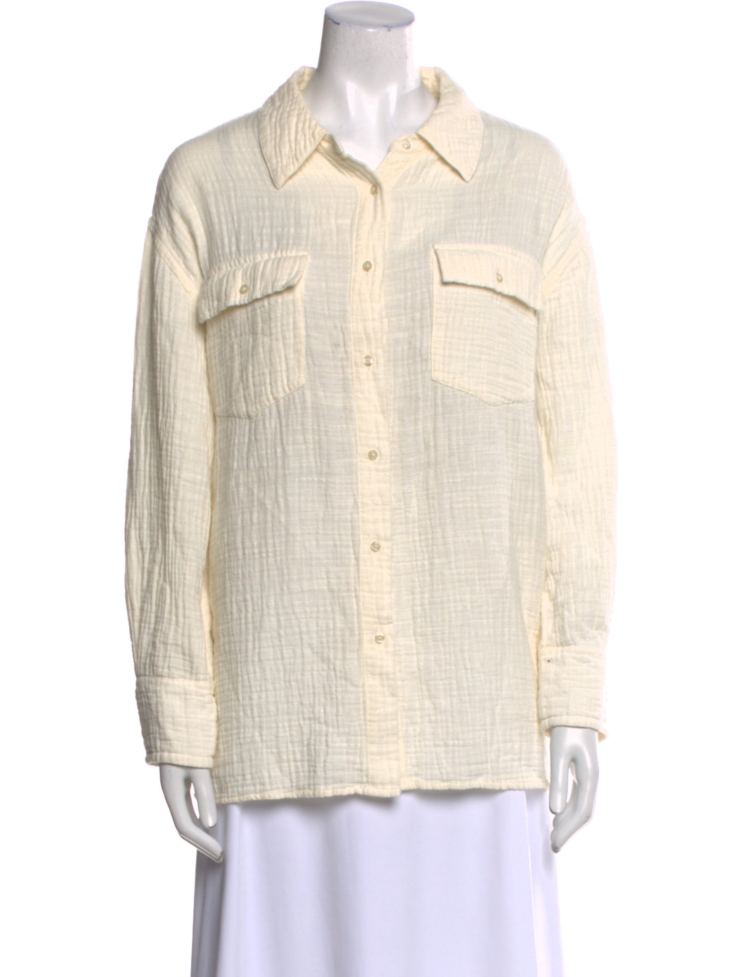The Great Long Sleeve Button-Up Top
