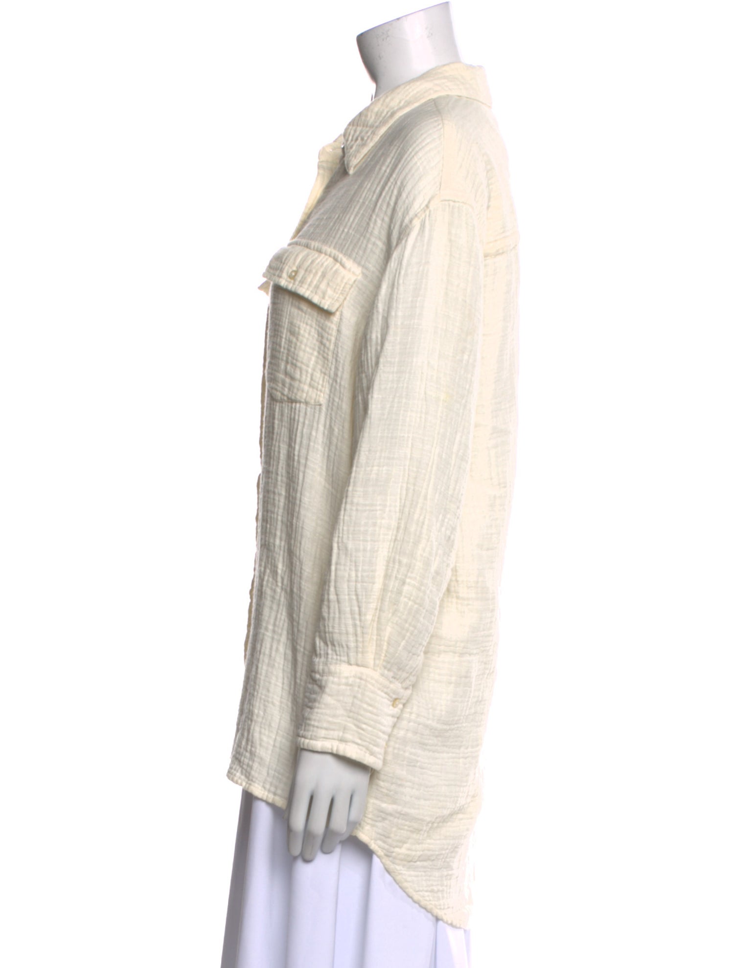 The Great Long Sleeve Button-Up Top