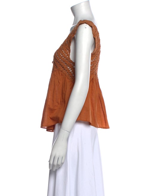 The Great Scoop Neck Sleeveless Crop Top