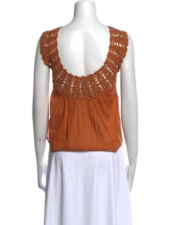 The Great Scoop Neck Sleeveless Crop Top