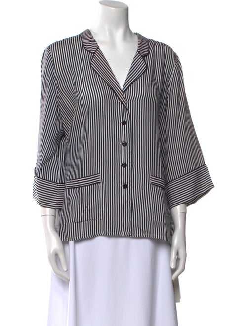 The Great Silk Striped Blouse