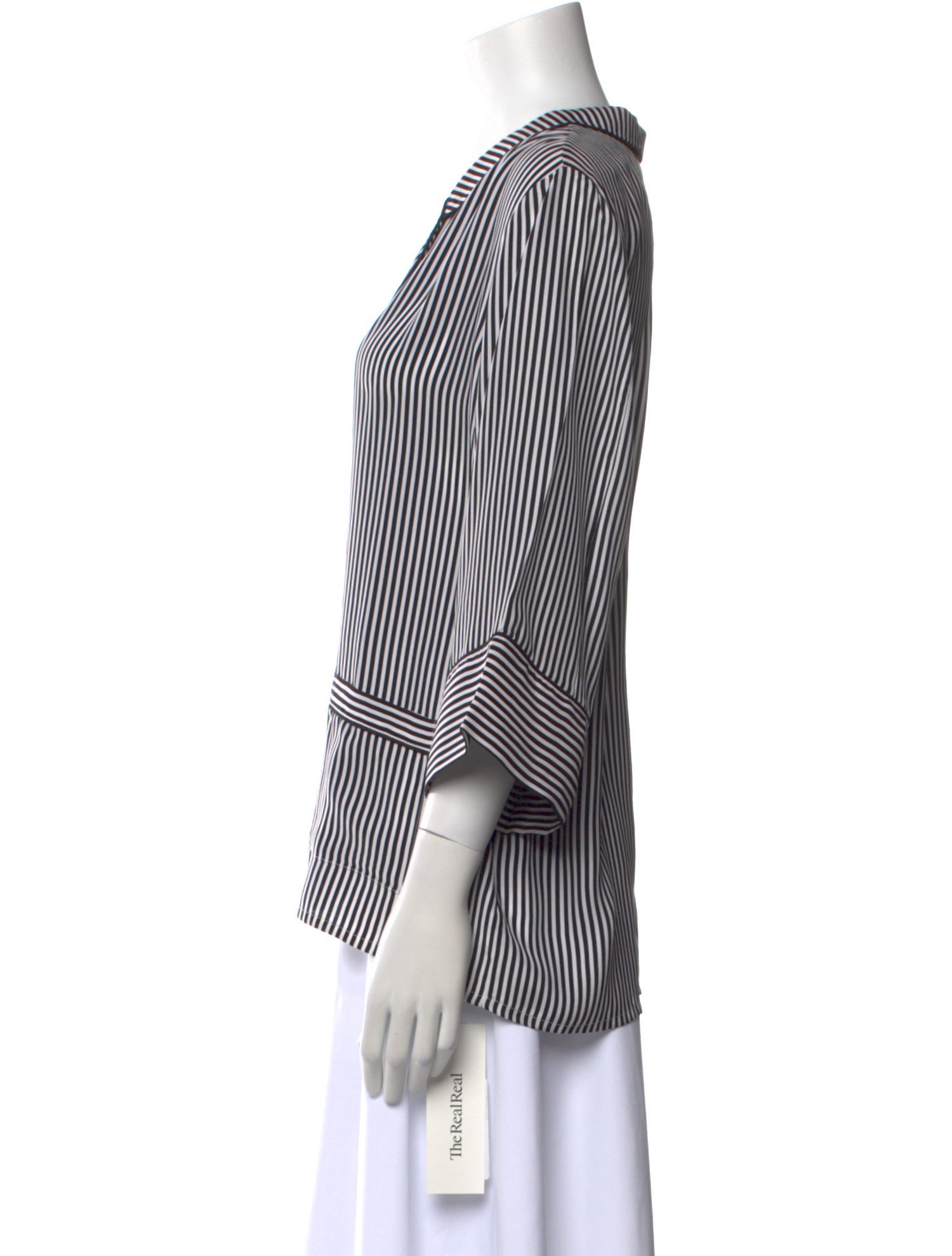 The Great Silk Striped Blouse