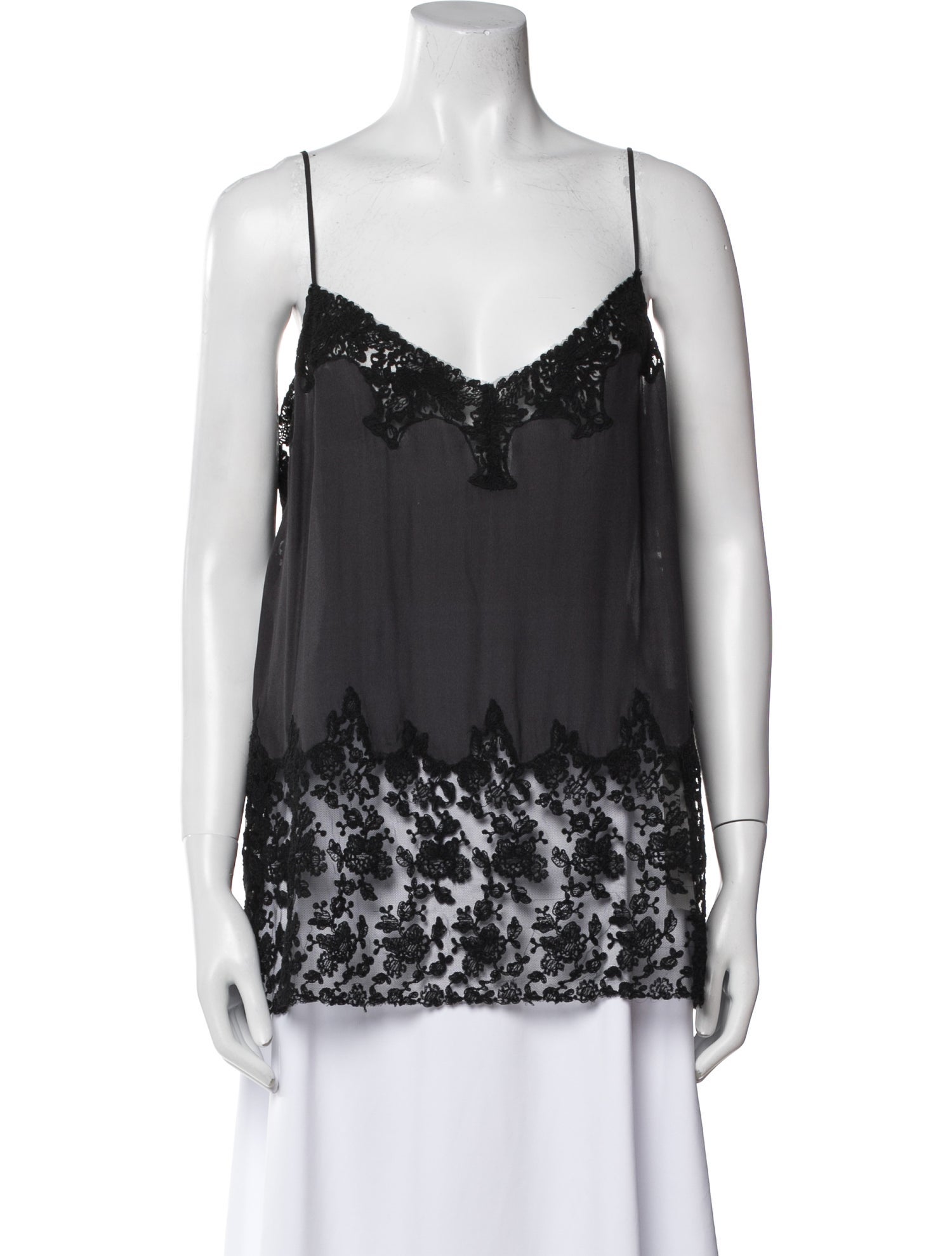 The Great Silk V-Neck Top